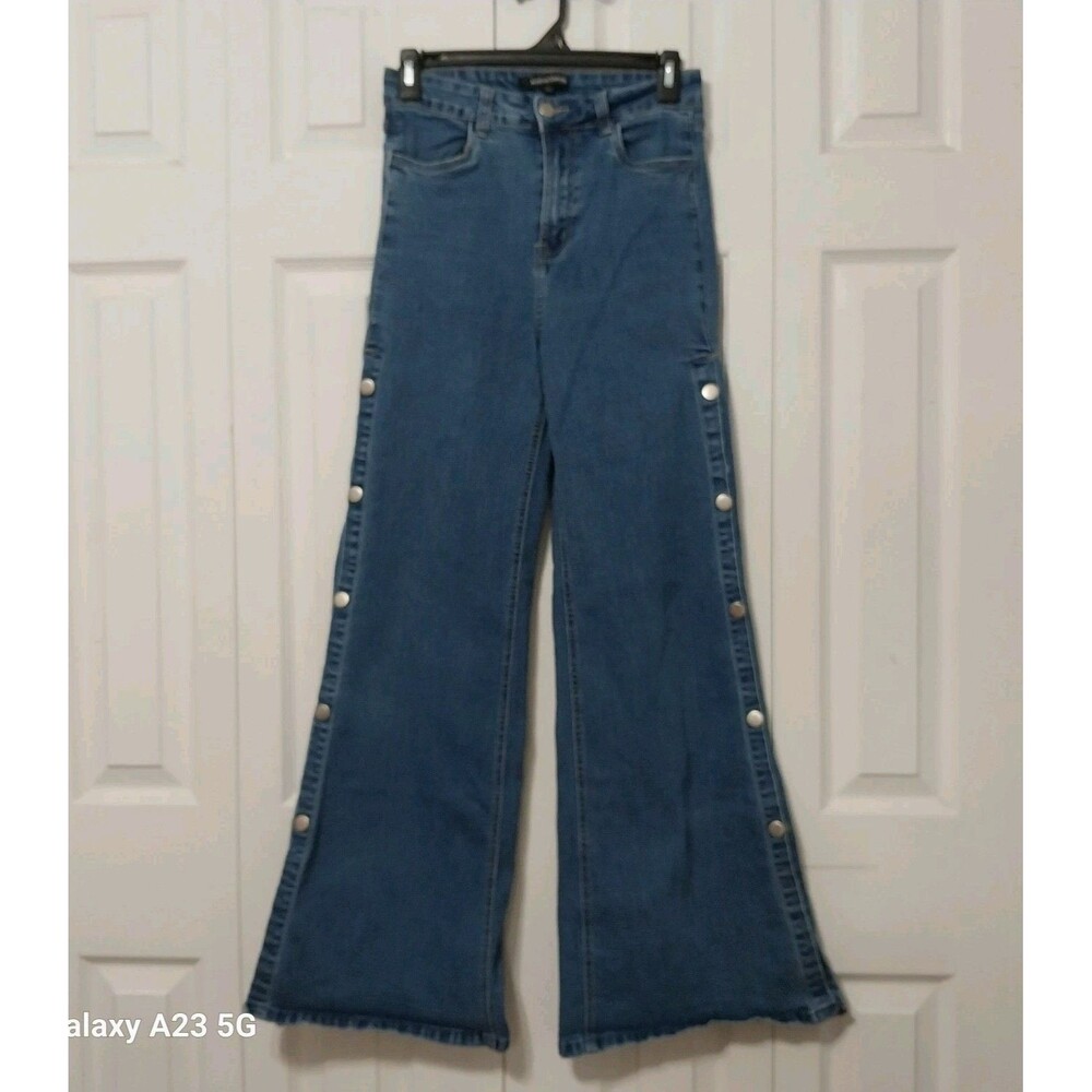 Jealous Tomato Denim Bell Bottom Jeans (Size medium) Flare Leg Hippie Retro M